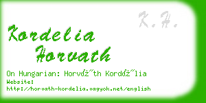 kordelia horvath business card